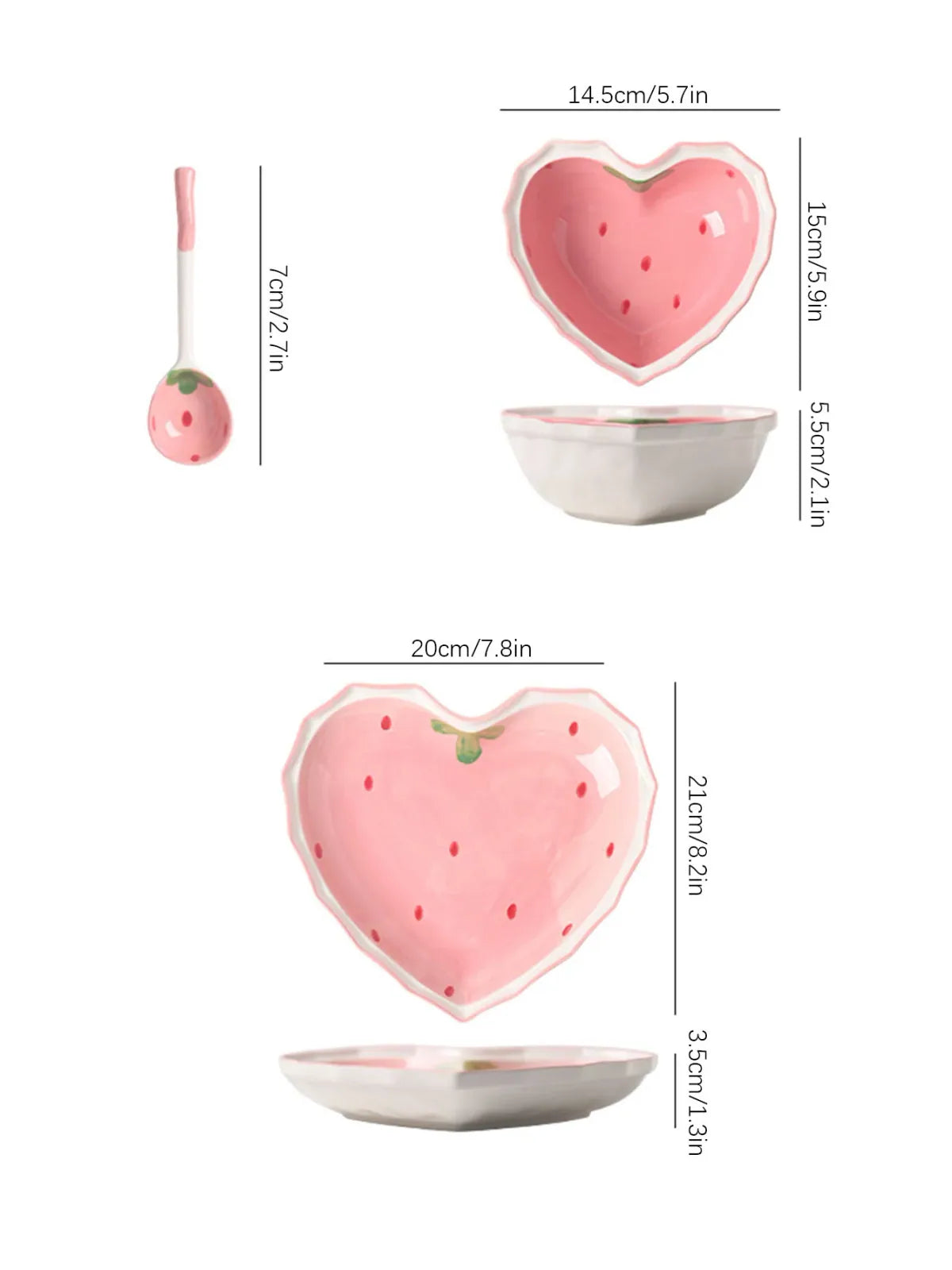 Fraise Strawberry Ceramic Set