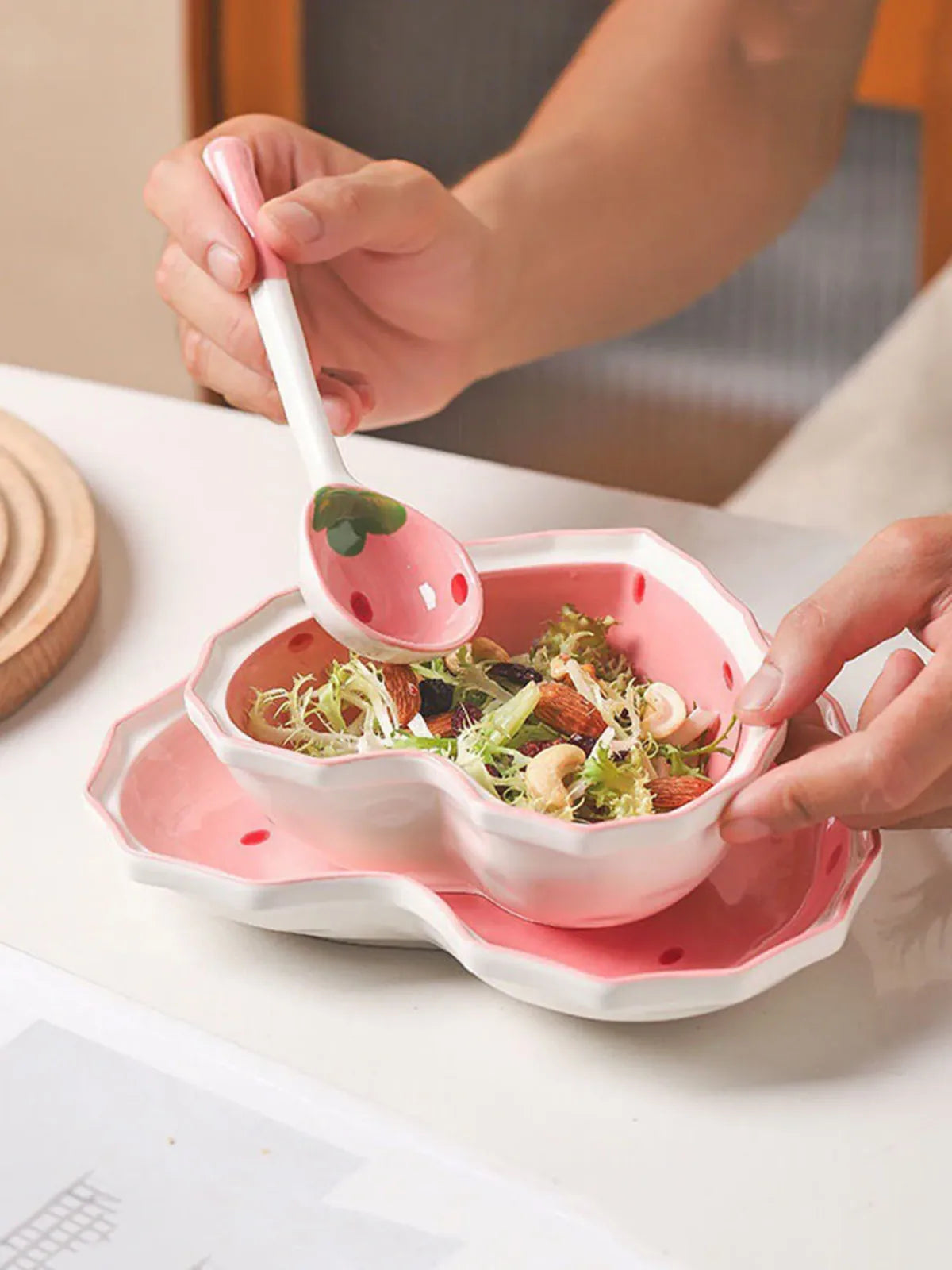 Fraise Strawberry Ceramic Set