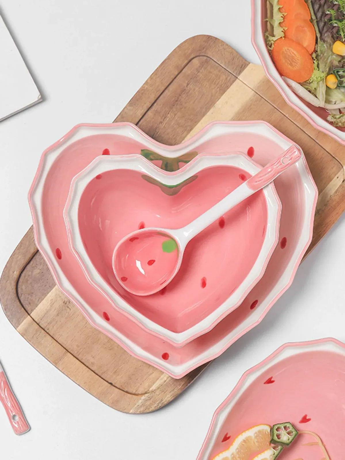 Fraise Strawberry Ceramic Set
