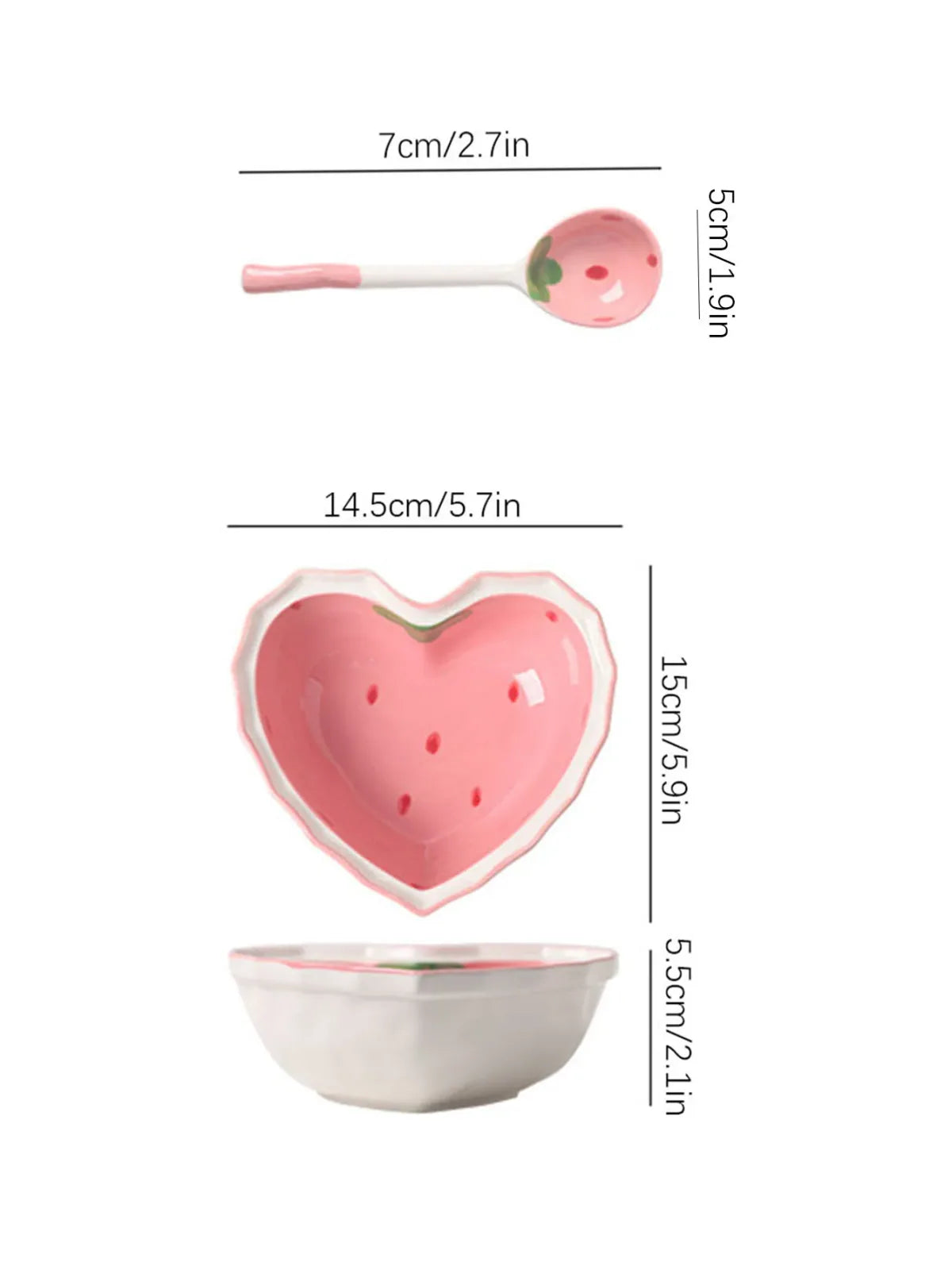 Fraise Strawberry Ceramic Set