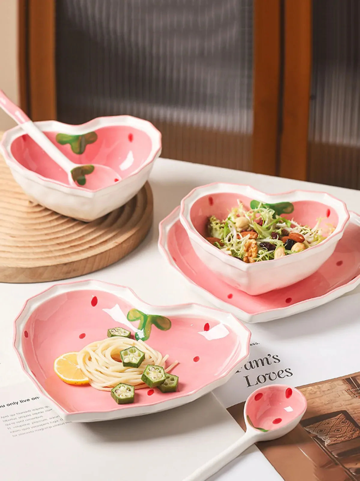 Fraise Strawberry Ceramic Set